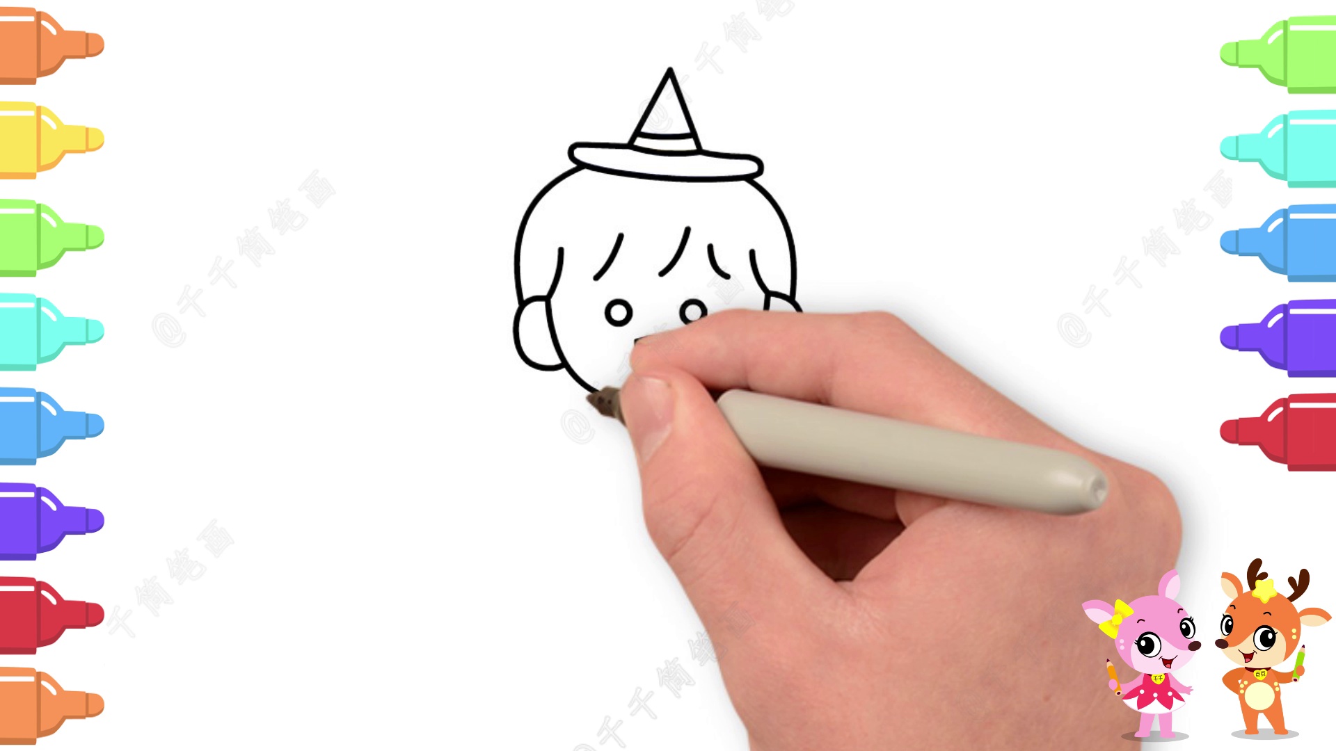 教你画许愿的男孩简笔画新年愿望统统实现