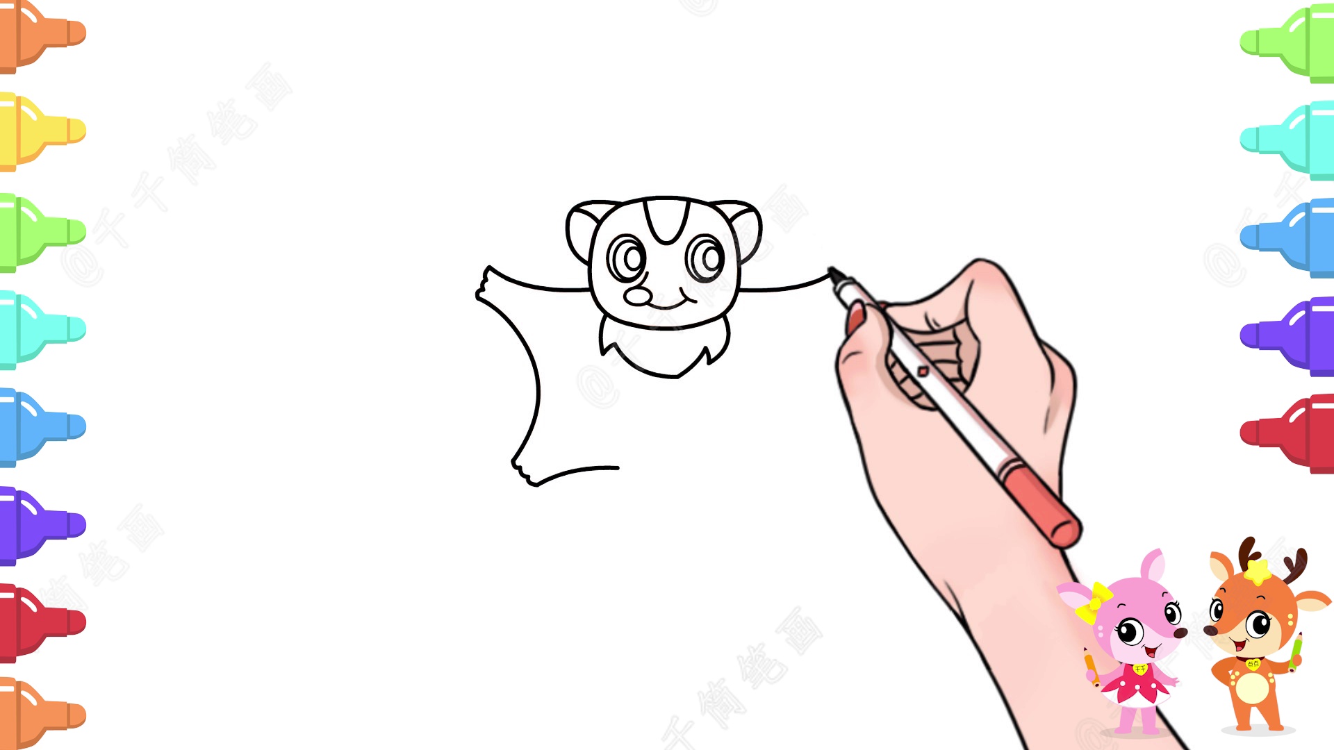 教你画飞鼠简笔画