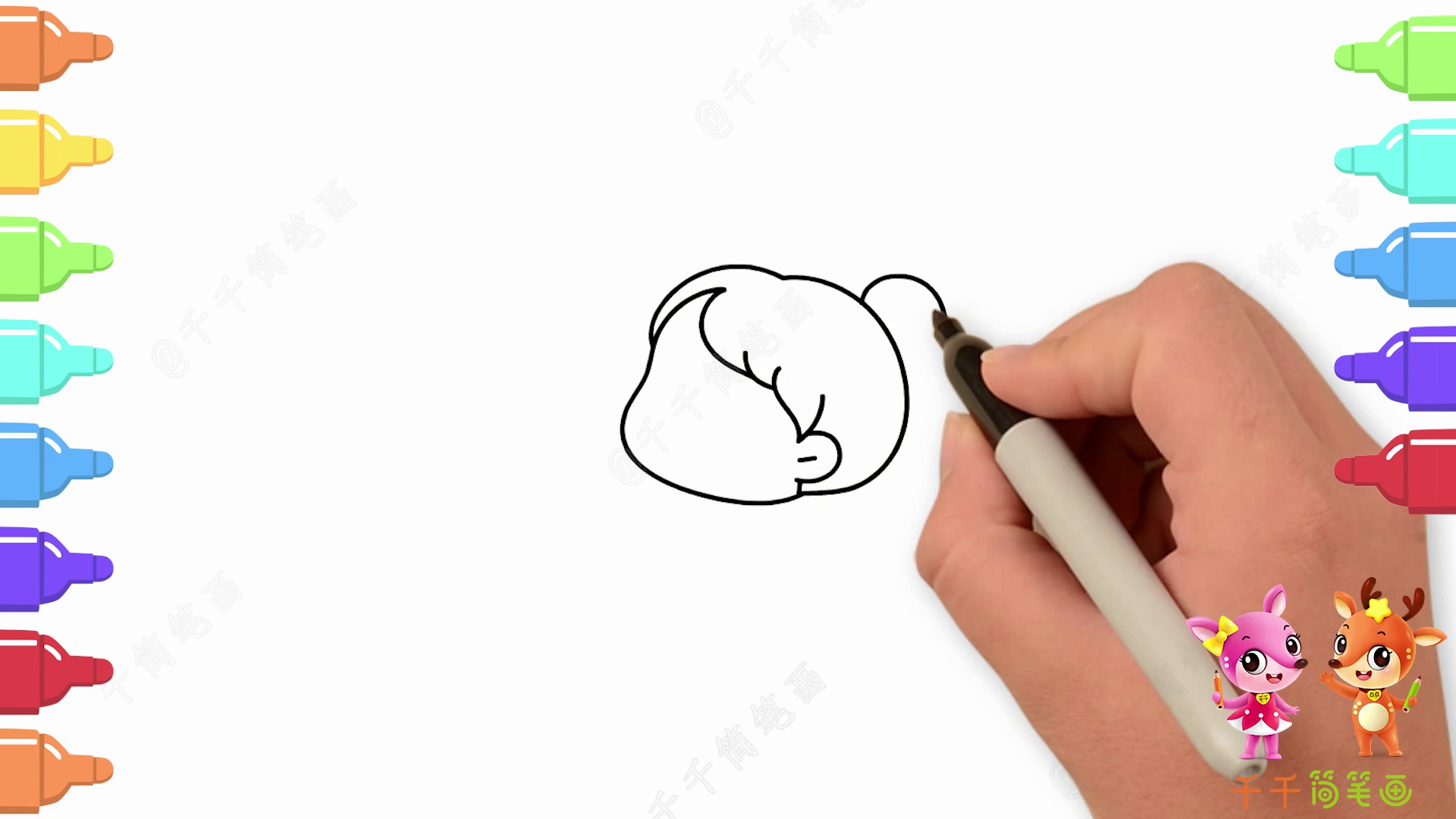 如何画职业英语词汇简笔画兽医vet